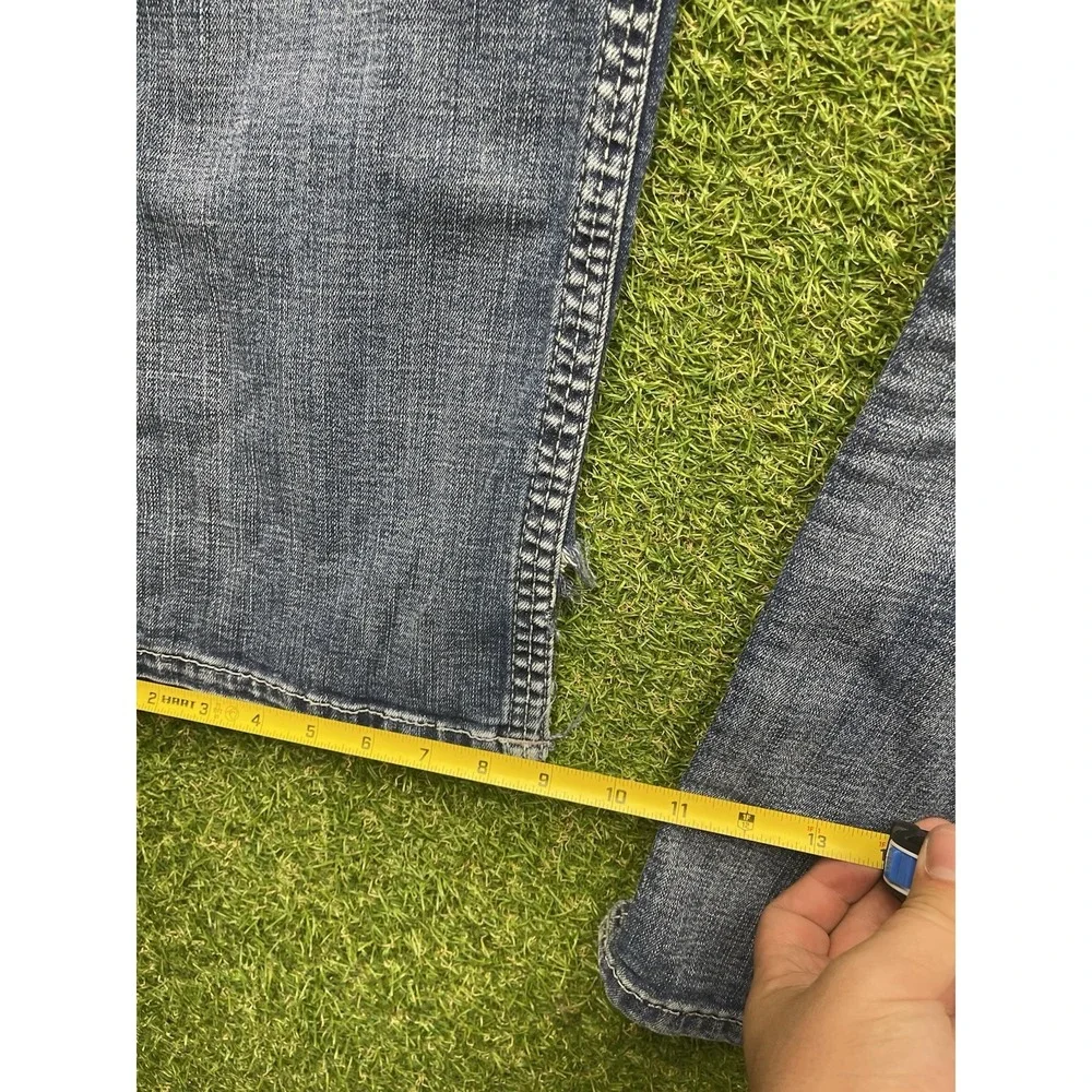 BKE Jeans Mens 36x32 Jake Straight Medium Blue Buckle Stretch Denim Pants Y2K